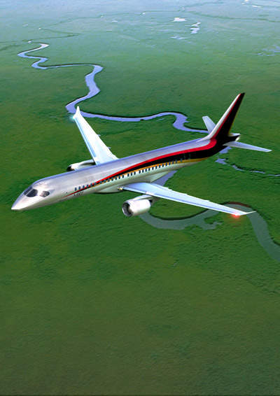 The Mitsubishi regional jet (MRJ) aircraft has a seating capacity of 70 to 90 passengers.