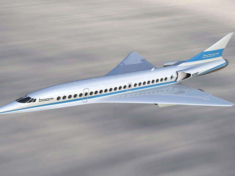 The XB-1 production aircraft will accommodate up to 45 passengers. Credit: Boom Technologies.