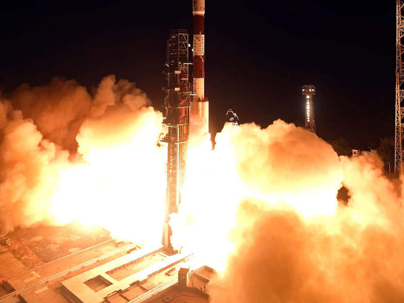 The four-stage PSLV-C41 launch vehicle was used for the launch. Credit: ISRO.